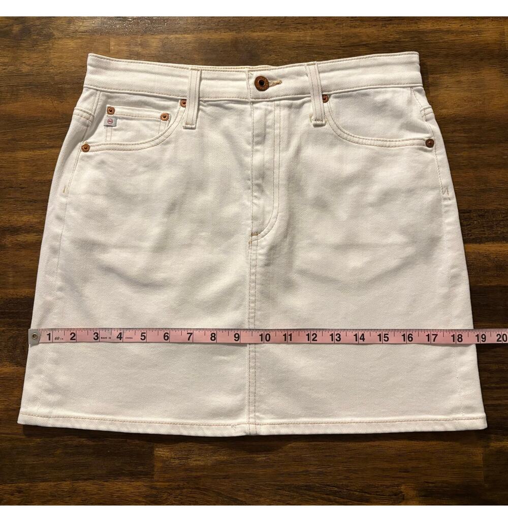 Adriano Goldschmied AG Jeans Women’s 28 Skirt Vera Mini White Denim - Picture 8 of 9